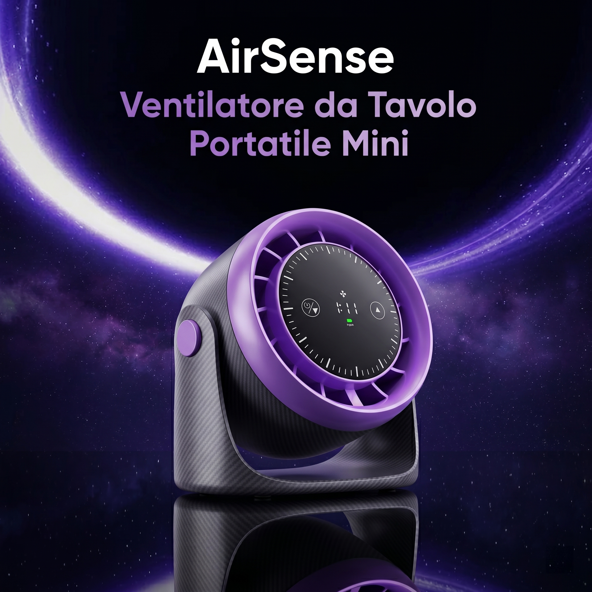 AirSense - Ventilatore da Tavolo Portatile Mini