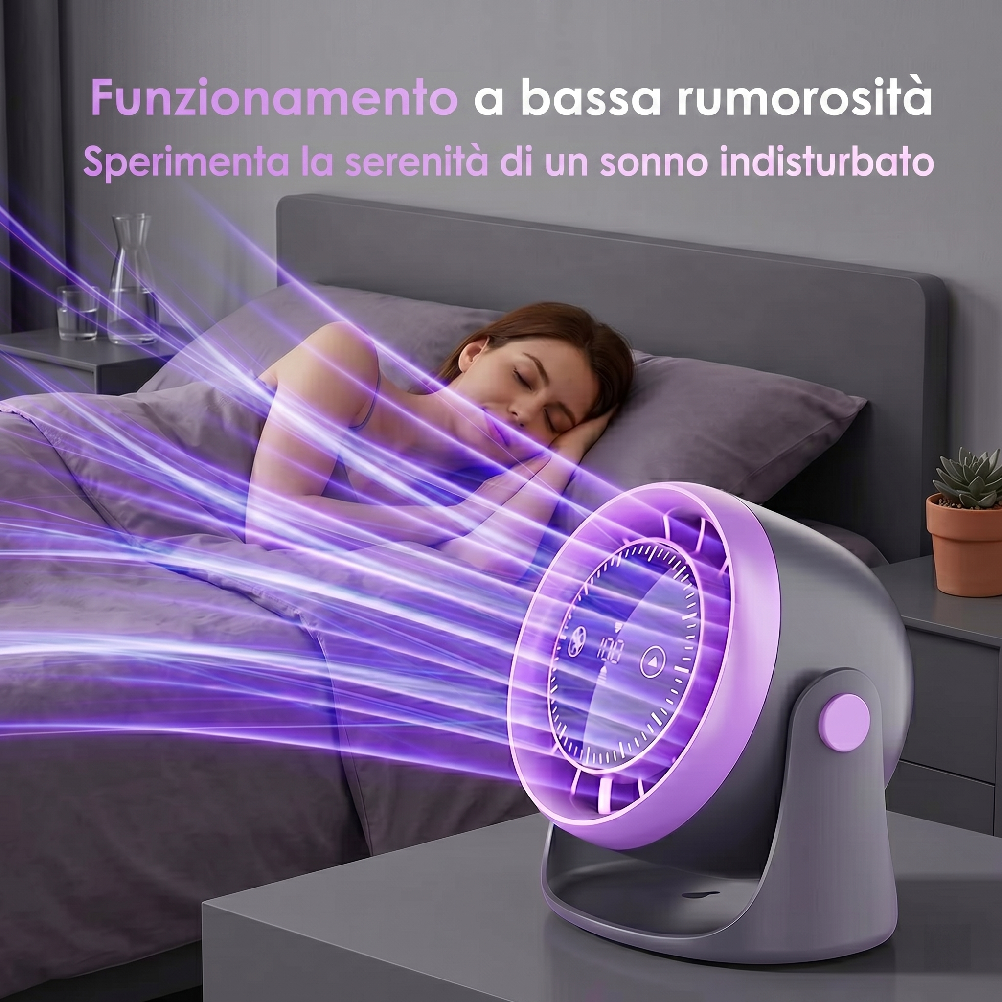AirSense - Ventilatore da Tavolo Portatile Mini